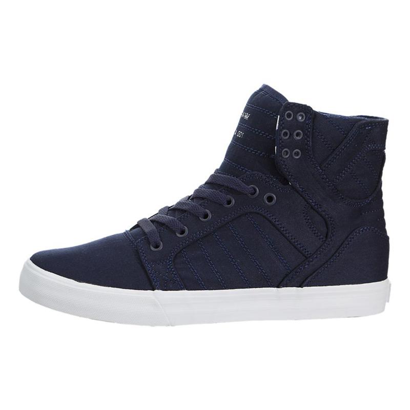 Buty Supra SKYTOP - Sneakersy Wysokie Damskie - Granatowe (FVHD-90261)